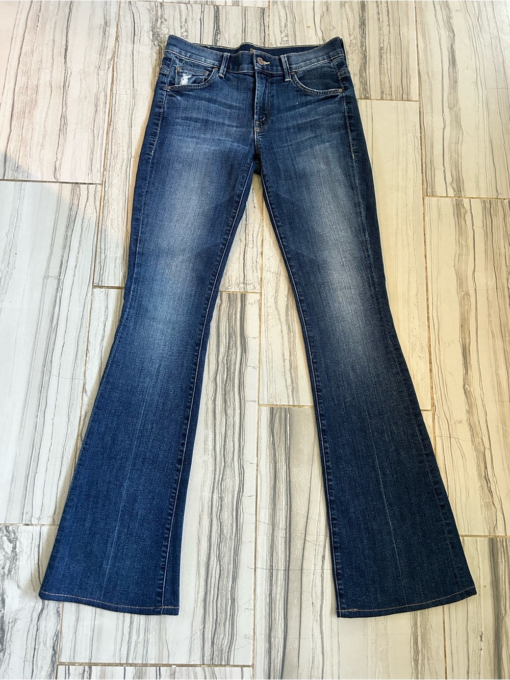 MOTHER The Slacker Flare Stretch Jeans in Spellbound in Seattle